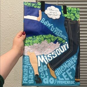Missouri Themed Tote Bag - Blue and Green